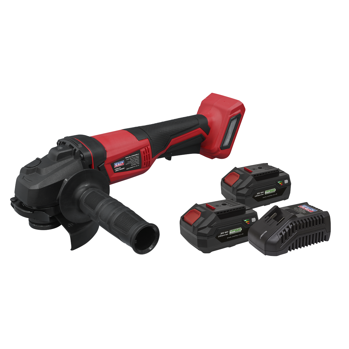 Sealey CP20VAGBKIT Cordless Angle Grinder Kit 115mm 20V - 2 Batteries