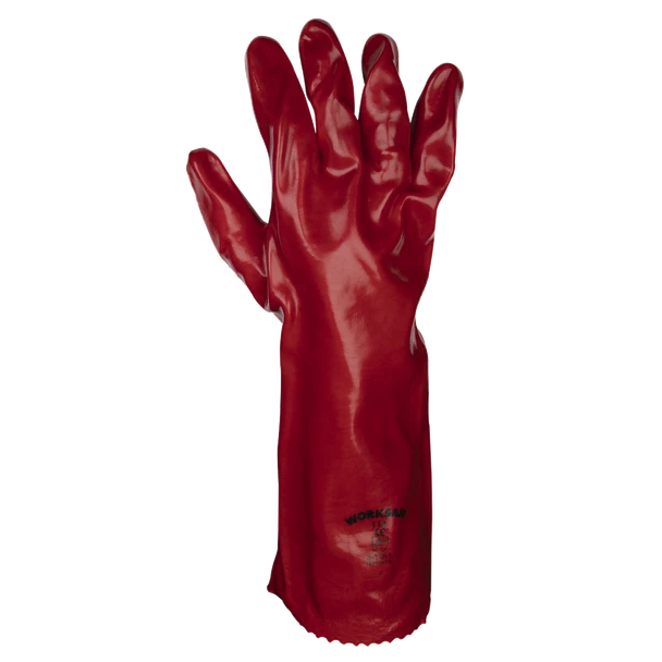 Sealey 9114 Red PVC Gauntlets 450mm - Pair