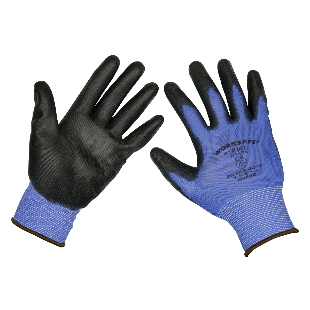 Sealey 9117L/12 Lightweight Precision Grip Gloves (Large) - Pack of 12 Pairs