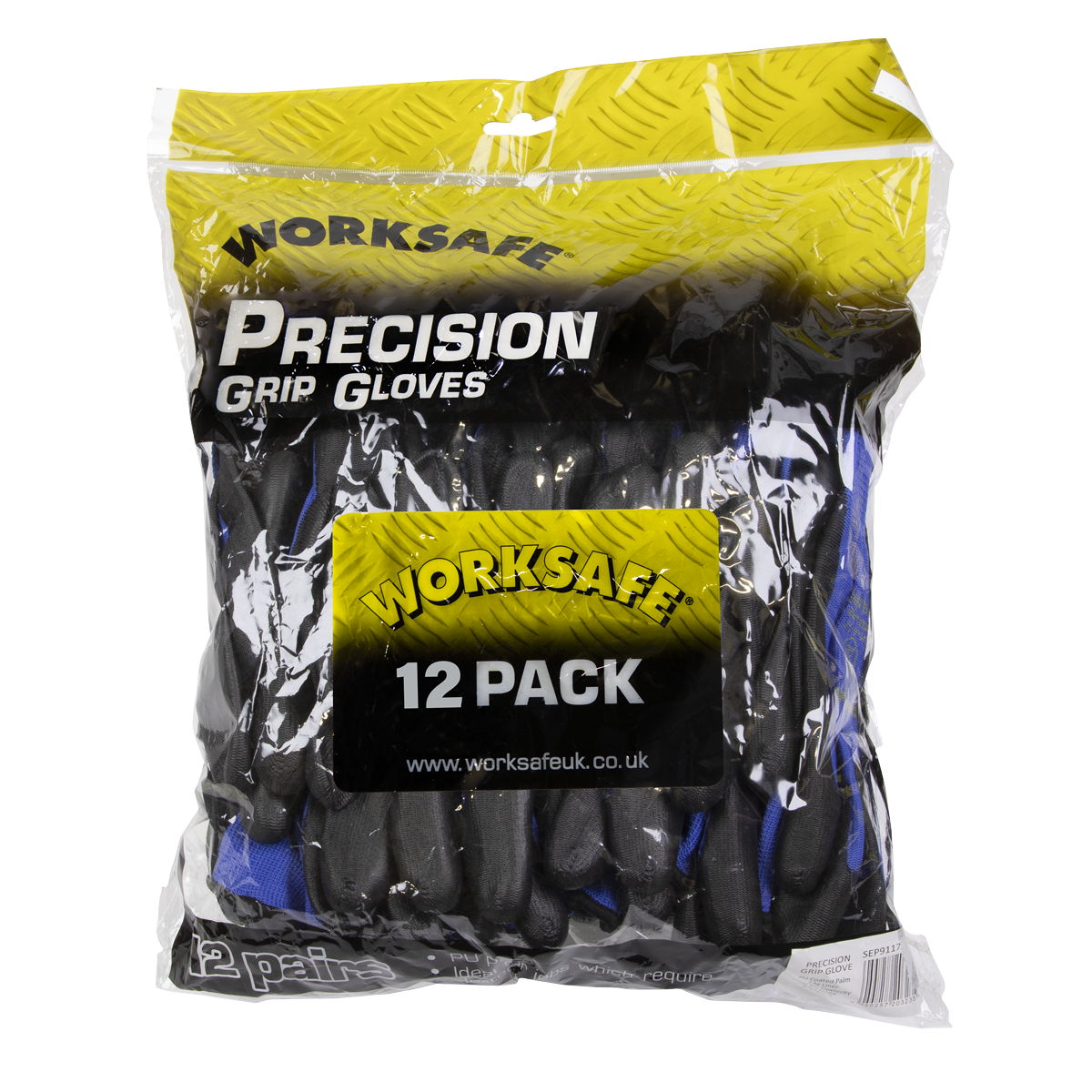 Sealey 9117XL/12 Lightweight Precision Grip Gloves (X-Large) - Pack of 12 Pairs