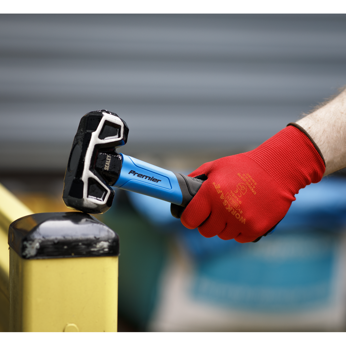 Sealey 9125L Flexi Grip Nitrile Palm Gloves (Large) - Pair