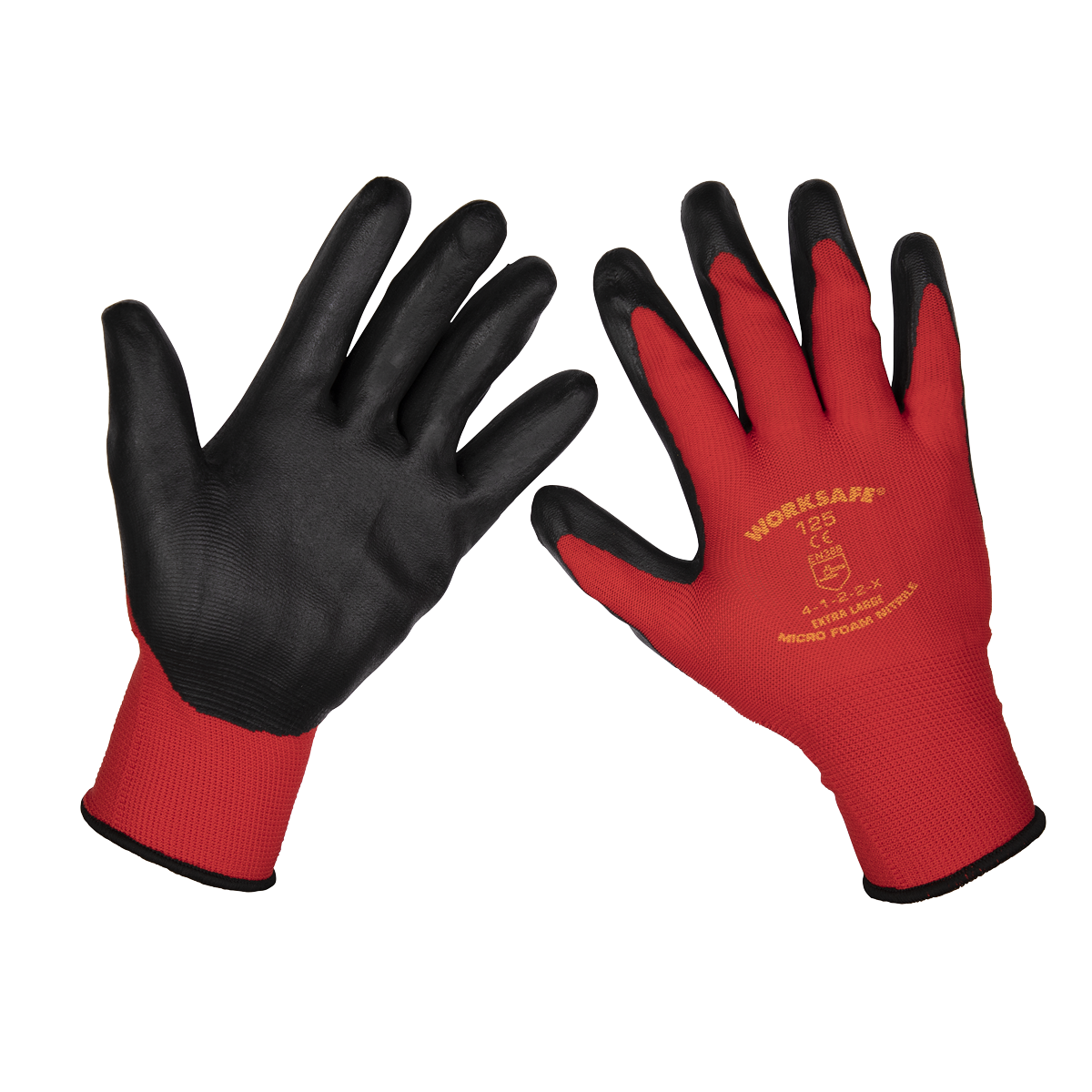 Sealey 9125XL Flexi Grip Nitrile Palm Gloves (X-Large) - Pair