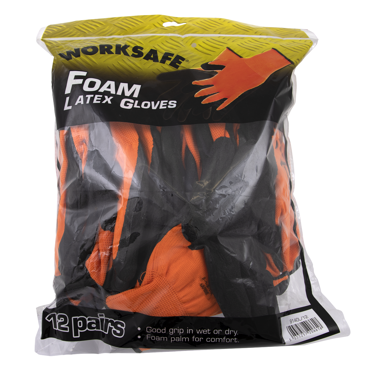 Sealey 9140L/12 Foam Latex Gloves (Large) - Pack of 12 Pairs