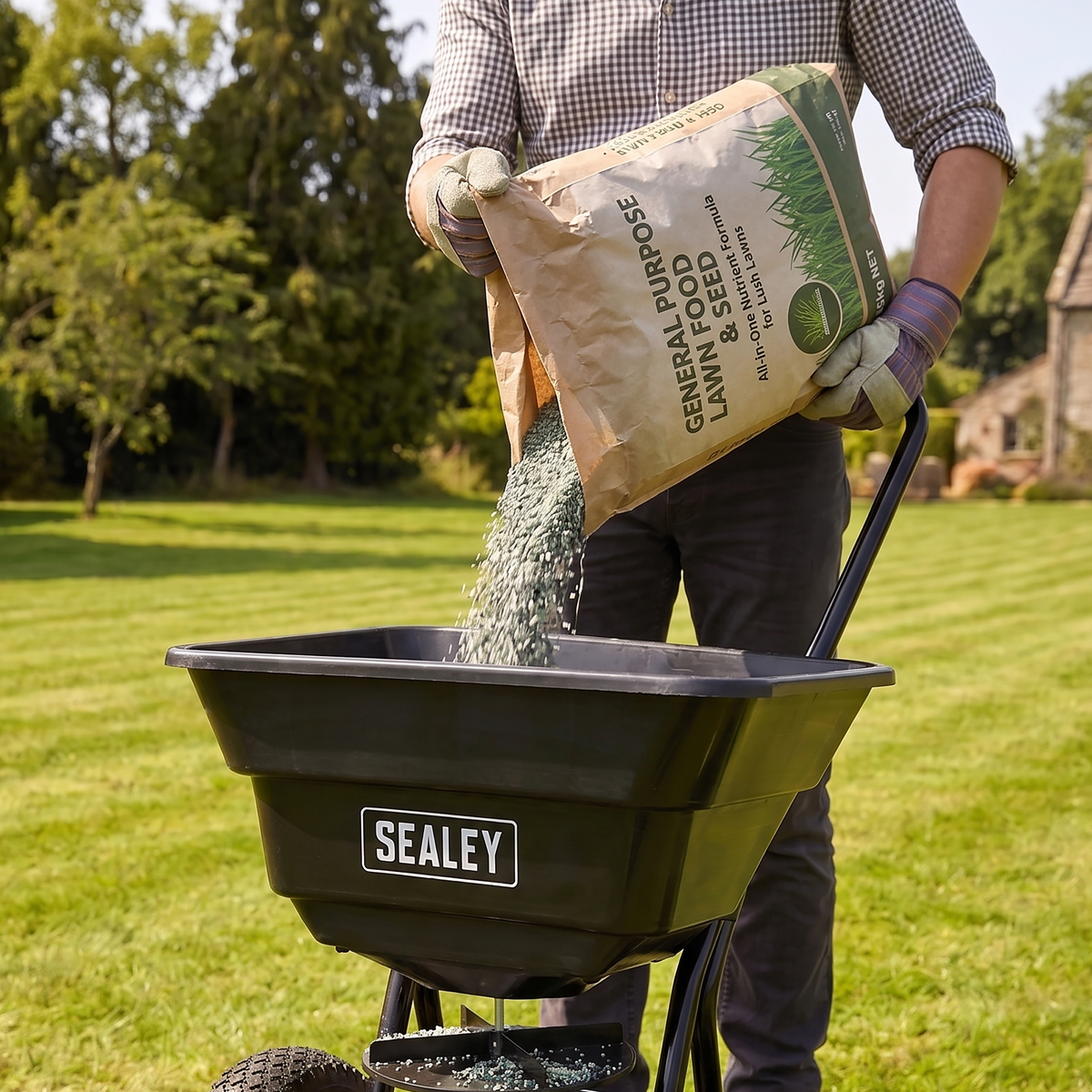 Sealey SPB37W Broadcast Spreader 37kg Walk Behind