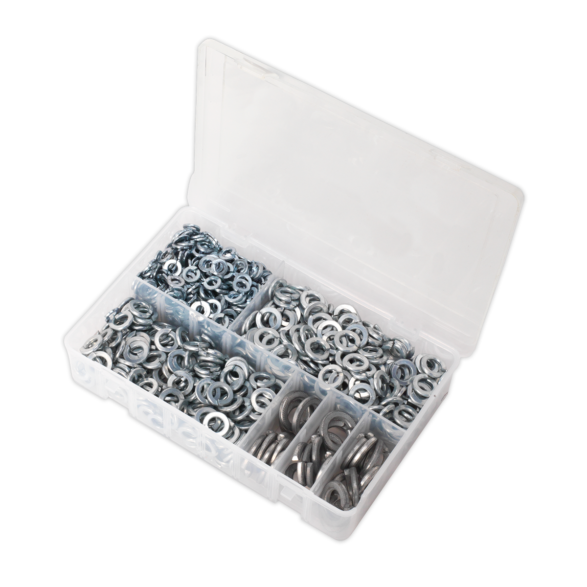 Sealey AB058SW Spring Washer Assortment 1010pc DIN 127B M6-M16 Metric Zinc