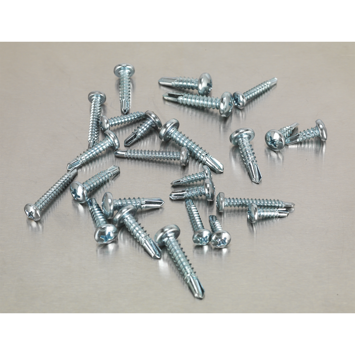 Sealey AB060SDS Self Drilling Screw Assortment 500pc Pan Head Phillips Zinc