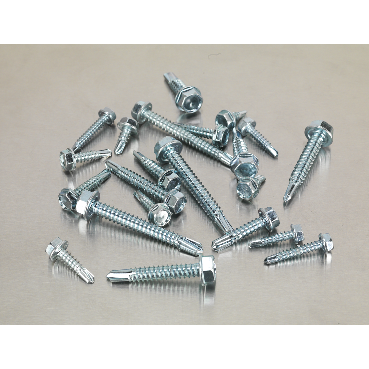 Sealey AB061SDH Self Drilling Screw Assortment 410pc Hex Head Zinc