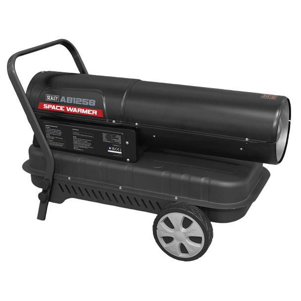 Sealey AB1258 Space Warmer Kerosene/Diesel Heater with Wheels 135,000Btu/hr