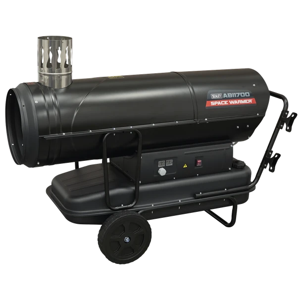 Sealey ABI1700 Space Warmer® Indirect Kerosene/Diesel Heater with Wheels 170,000Btu/hr