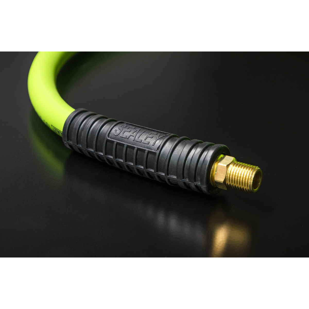 Sealey AHHC10G High-Visibility Hybrid Air Hose with 1/4"BSP Unions 10m x 8mm