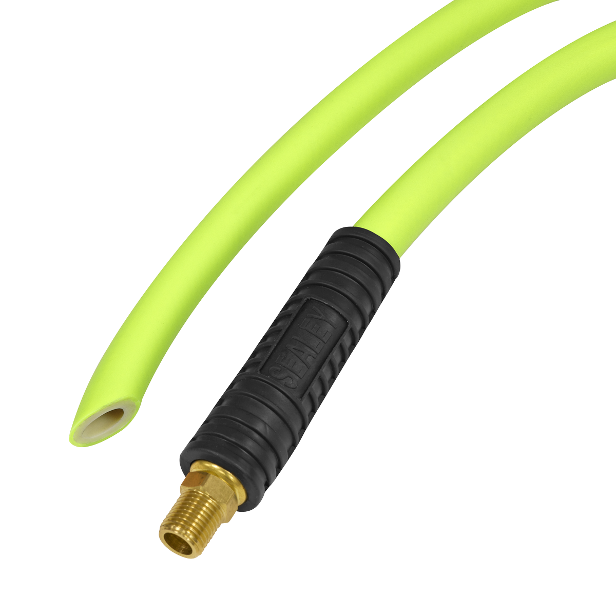 Sealey AHHC10G High-Visibility Hybrid Air Hose with 1/4"BSP Unions 10m x 8mm