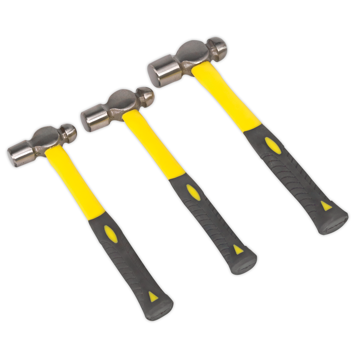Sealey AK2031 Ball Pein Hammer Set 3pc with Fibreglass Shafts