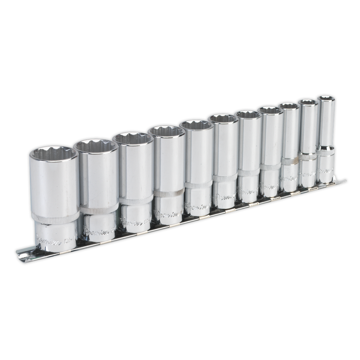 Sealey AK2673 Socket Set 11pc 3/8"Sq Drive 12pt Deep WallDrive® Imperial