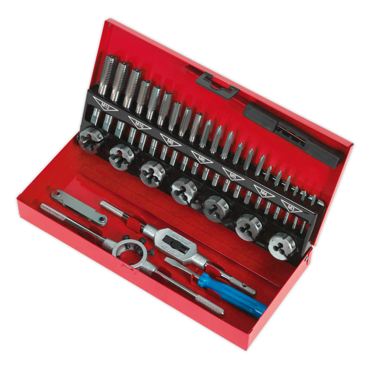 Sealey AK3015 Tap & Die Set 32pc Split Dies - Metric