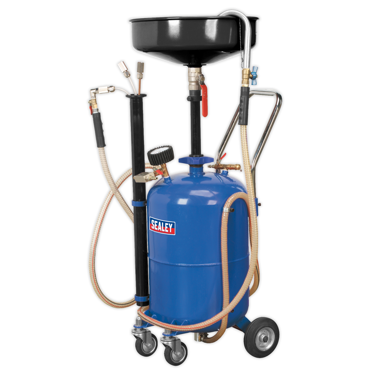 Sealey AK456DX Mobile Oil Drainer with Probes 35L Air Discharge