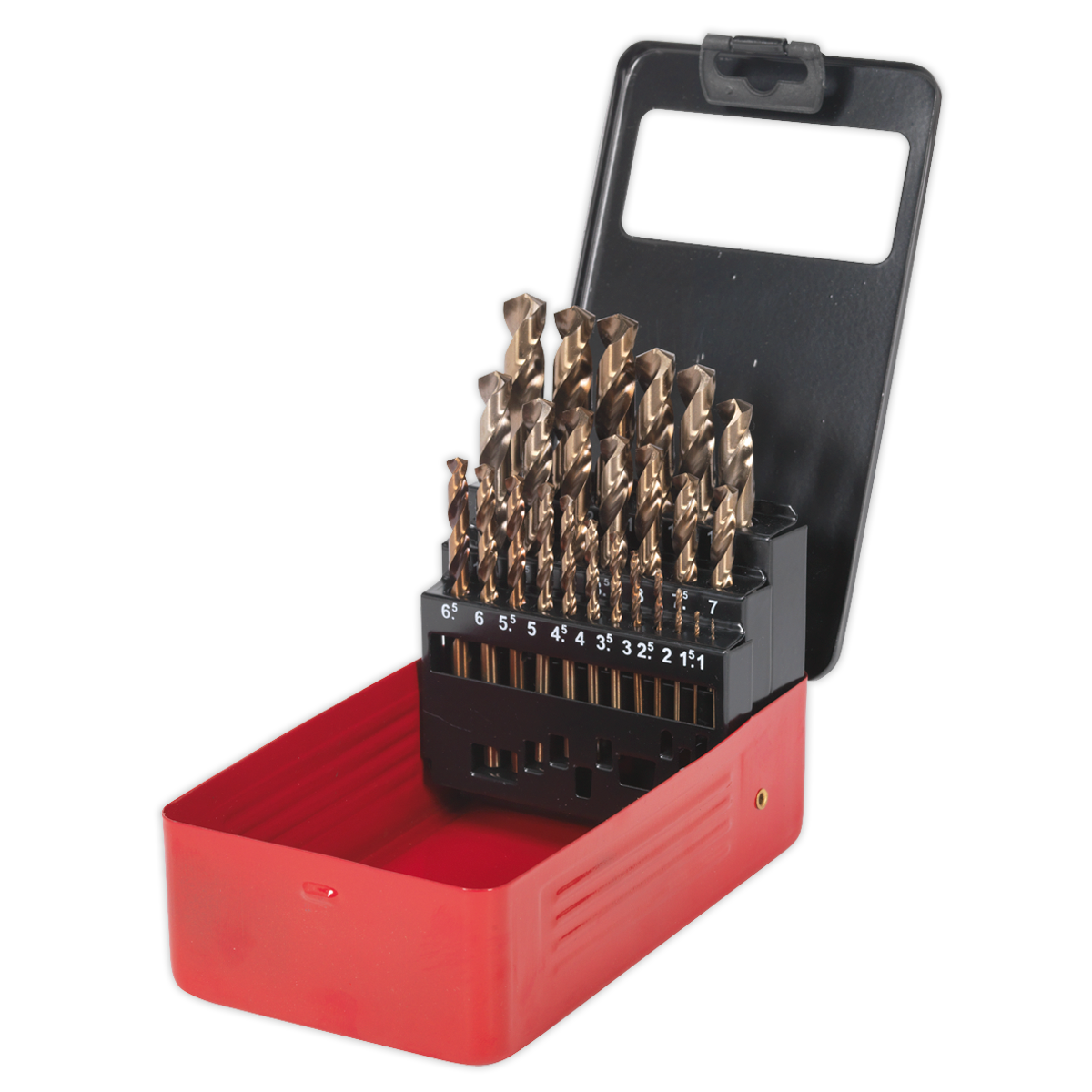 Sealey AK4702 HSS Cobalt Split Point Fully Ground Drill Bit Set 25pc Metric