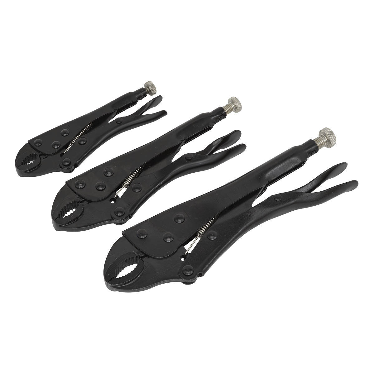 Sealey AK668 Locking Pliers Set 3pc Rust Resistant