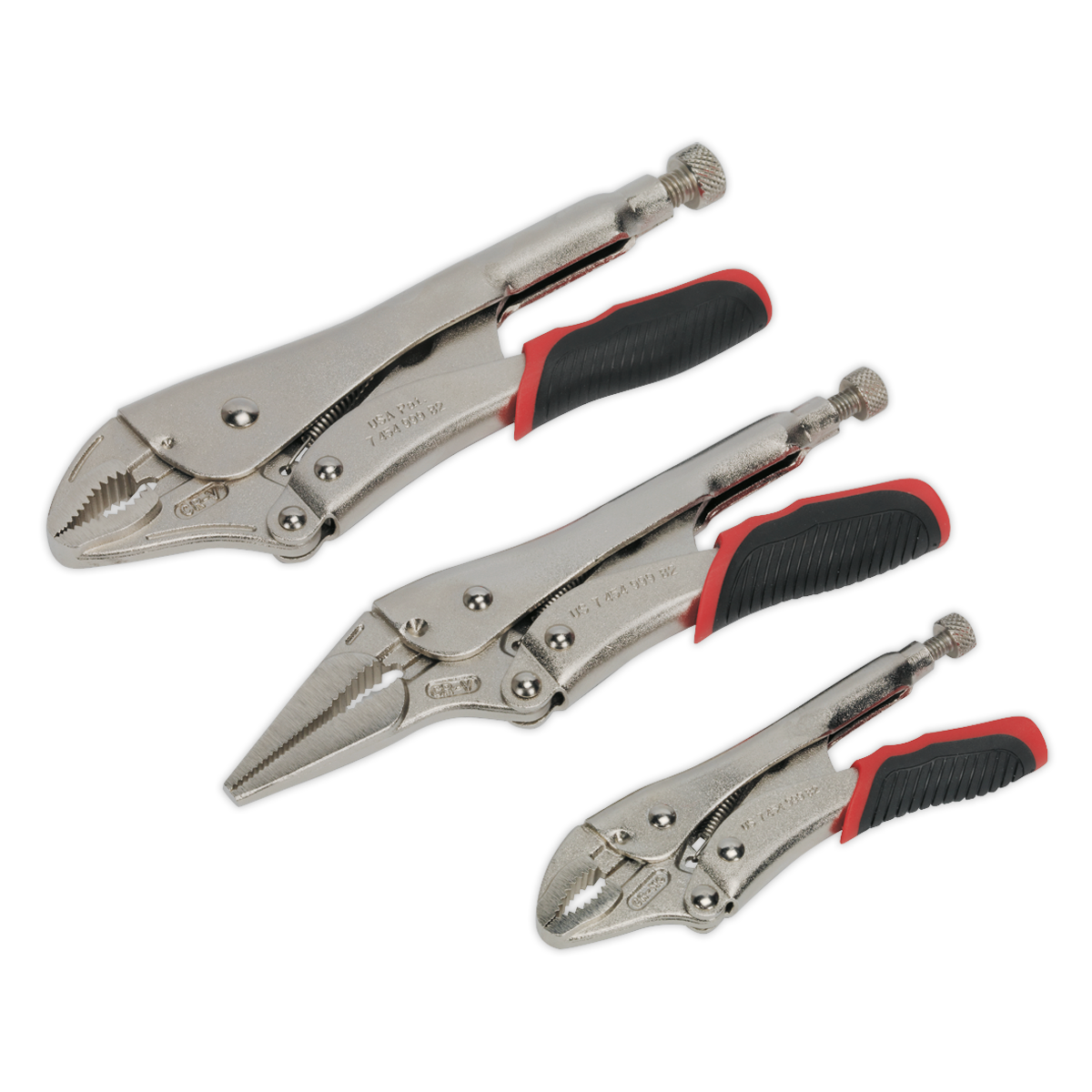 Sealey AK6863 Premier Quick Release Locking Pliers Set 3pc