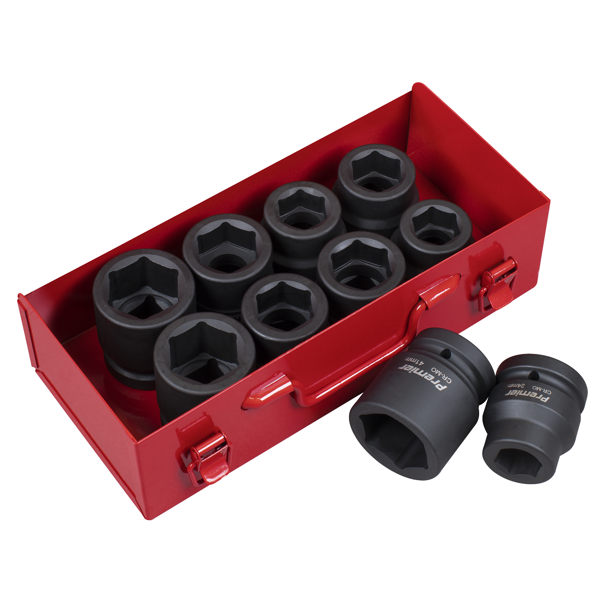Sealey AK688 Premier Metric/Imperial Impact Socket Set 1"Sq Drive 10pc