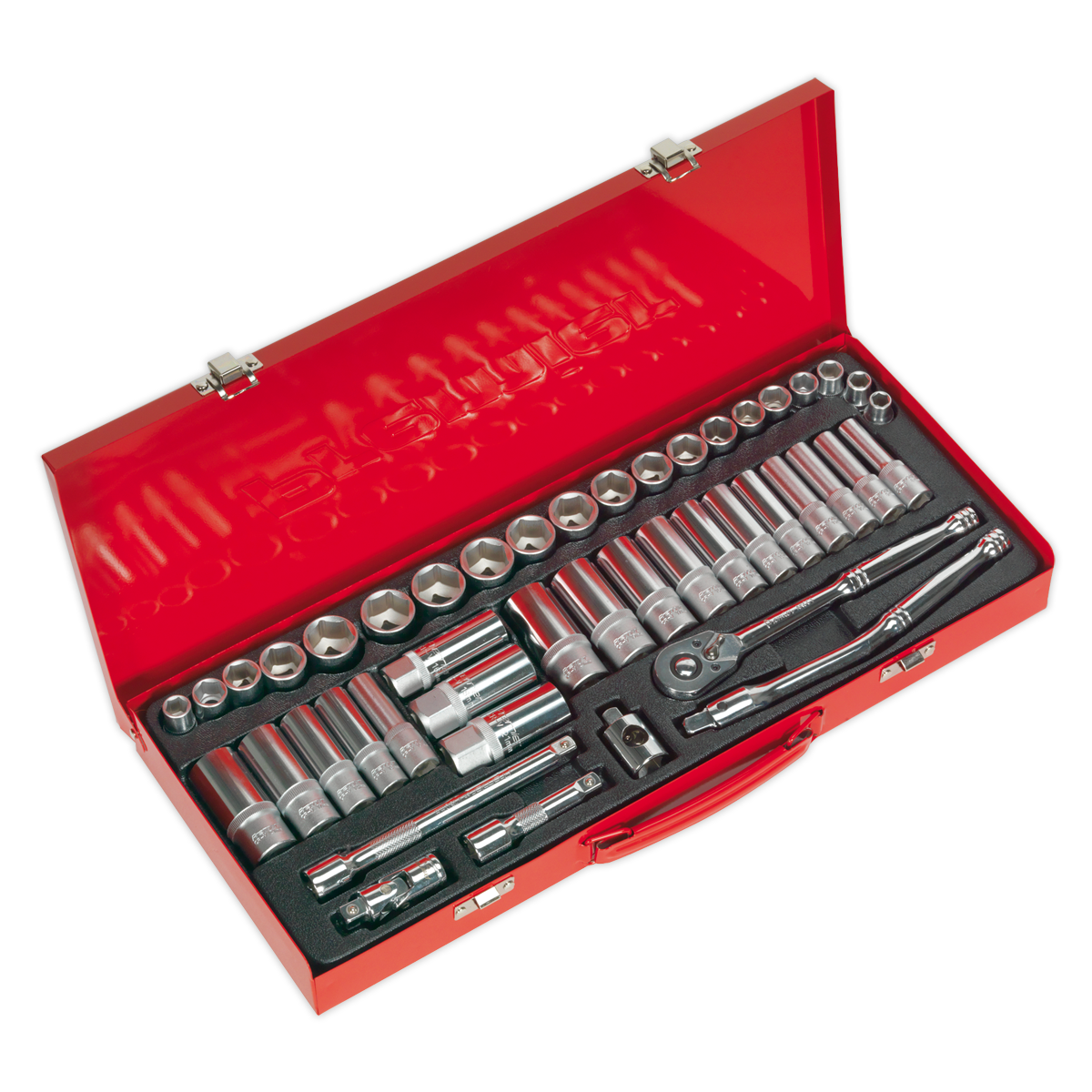 Sealey AP33109COMBO Topchest 10 Drawer with Ball Bearing Slides - Red & 140pc Tool Kit