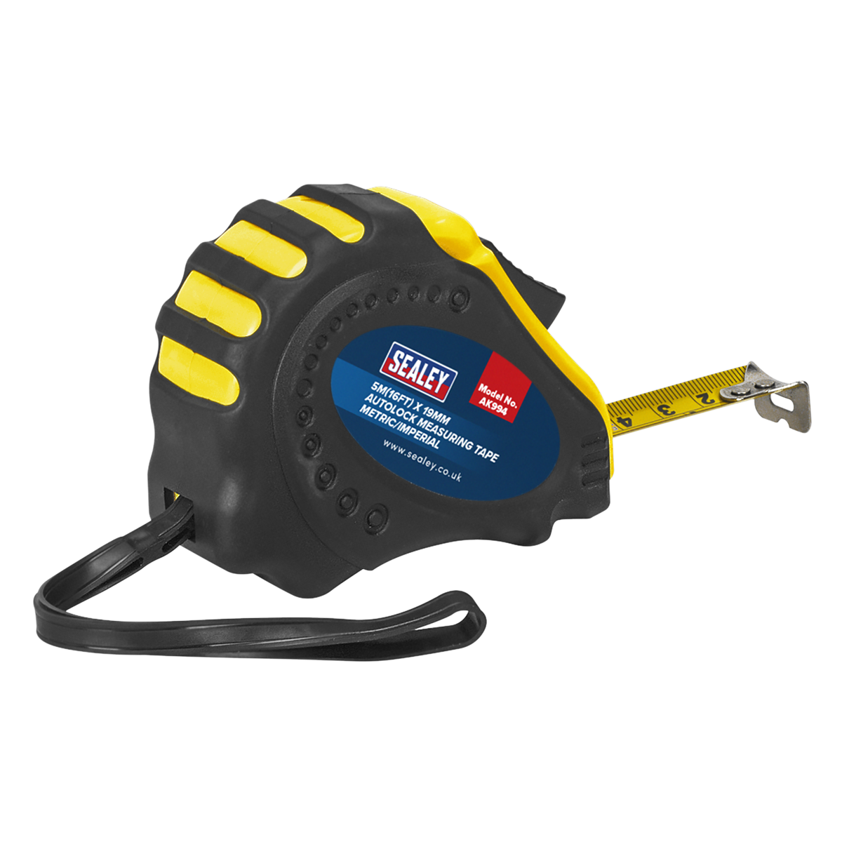 Sealey AK994 Autolock Tape Measure 5m(16ft) x 19mm - Metric/Imperial