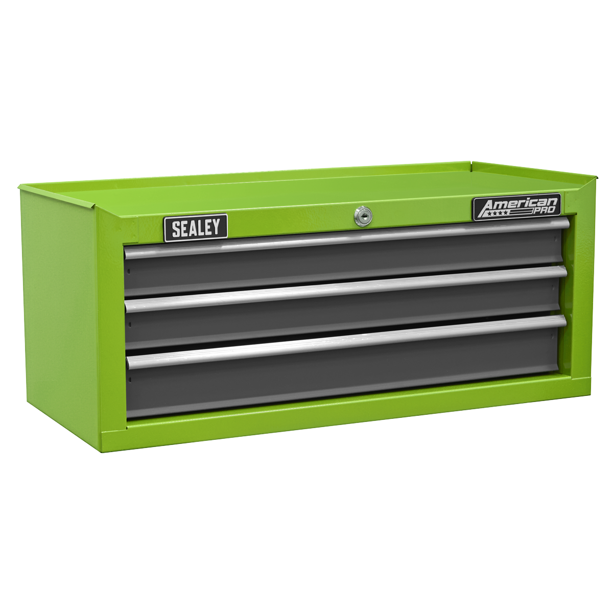 Sealey AP22309BBHV American PRO Mid-Box Tool Chest 3 Drawer - Green/Grey