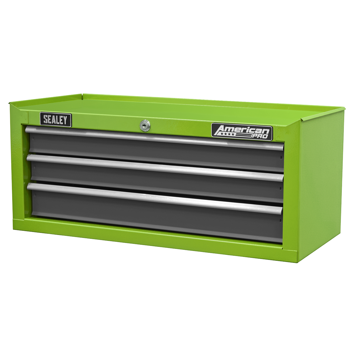 Sealey AP22309BBHV American PRO Mid-Box Tool Chest 3 Drawer - Green/Grey