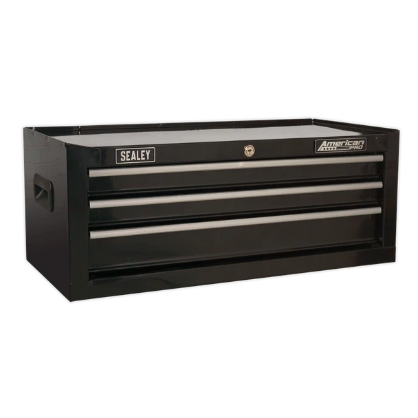 Sealey AP22BSTACK Topchest, Mid-Box & Rollcab 14 Drawer Stack - Black