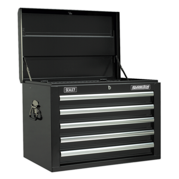 Sealey TBTPCOMBO2 Tool Chest Combination 14 Drawer with Ball-Bearing Slides - Black & 446pc Tool Kit