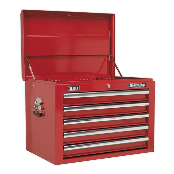 Sealey TBTPCOMBO1 Tool Chest Combination 14 Drawer with Ball Bearing Slides - Red & 446pc Tool Kit