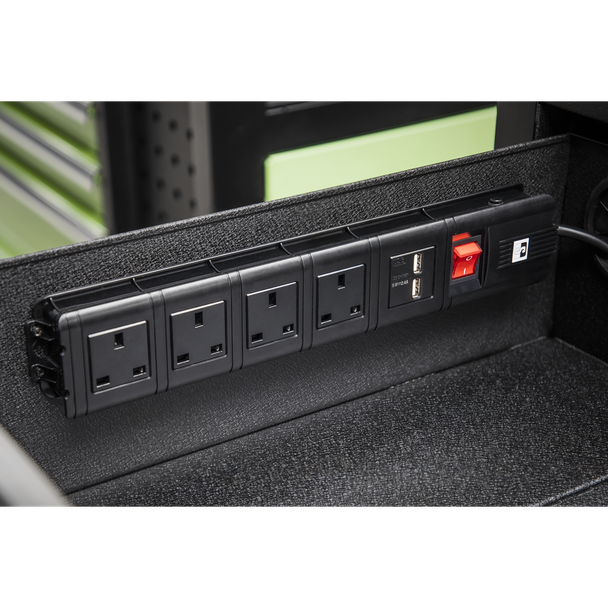 Sealey AP6310BE Superline PRO Mobile Tool Cabinet with Power Tool Charging Drawer 1600mm