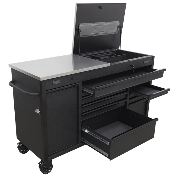 Sealey AP6310BE Superline PRO Mobile Tool Cabinet with Power Tool Charging Drawer 1600mm
