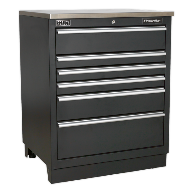 Sealey APMSCOMBO6SS Premier 1.7m Corner Storage System - Stainless Worktop