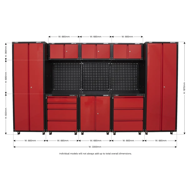 Sealey APMS80COMBO1 American PRO® 3.3m Storage System