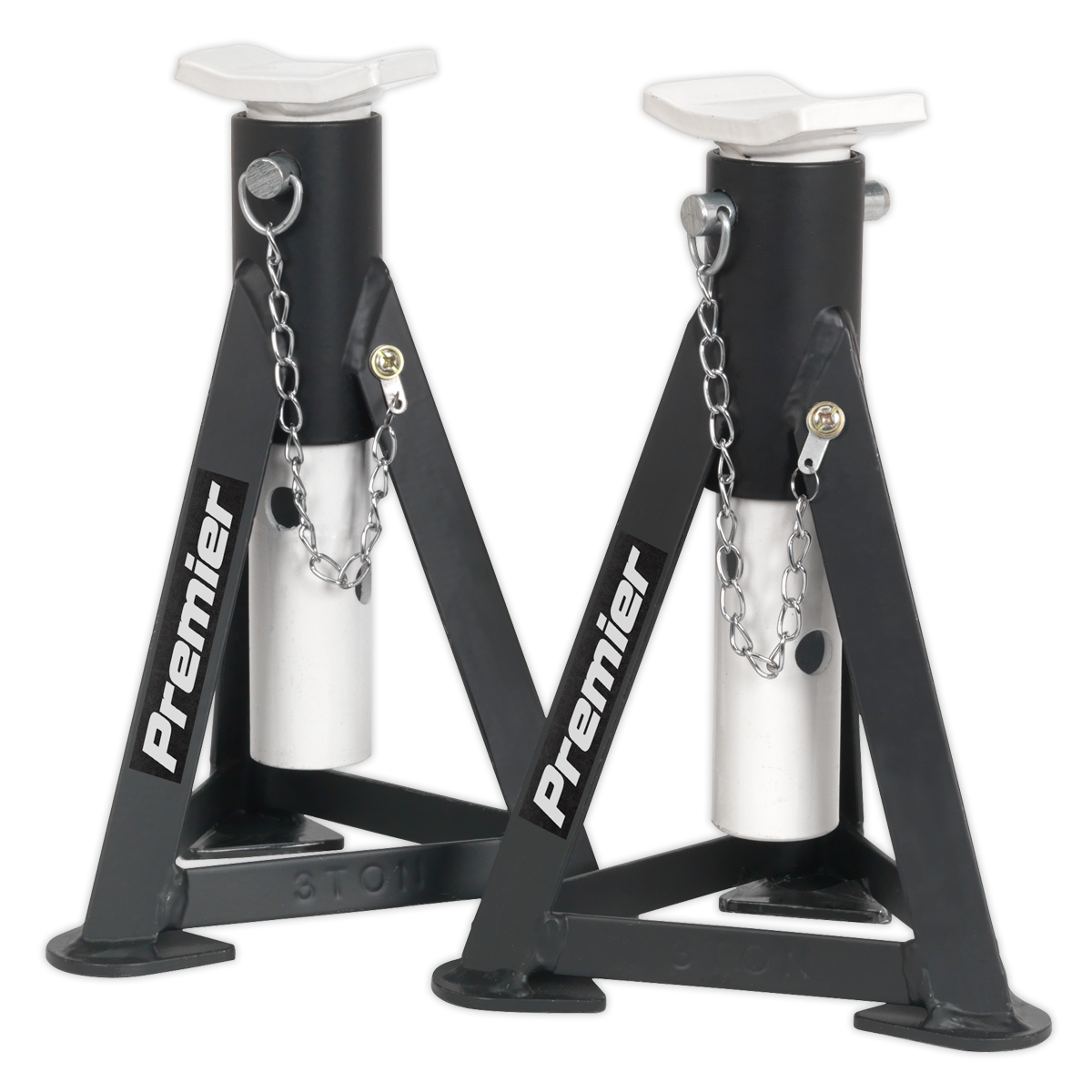 Sealey 3000CXDCOMBO1 Trolley Jack 3t & Axle Stands (Pair) 3t per Stand Combo