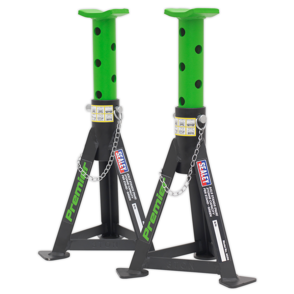 Sealey 3040AGCOMBO1 Trolley Jack 3t & Axle Stands (Pair) 3t per Stand Combo