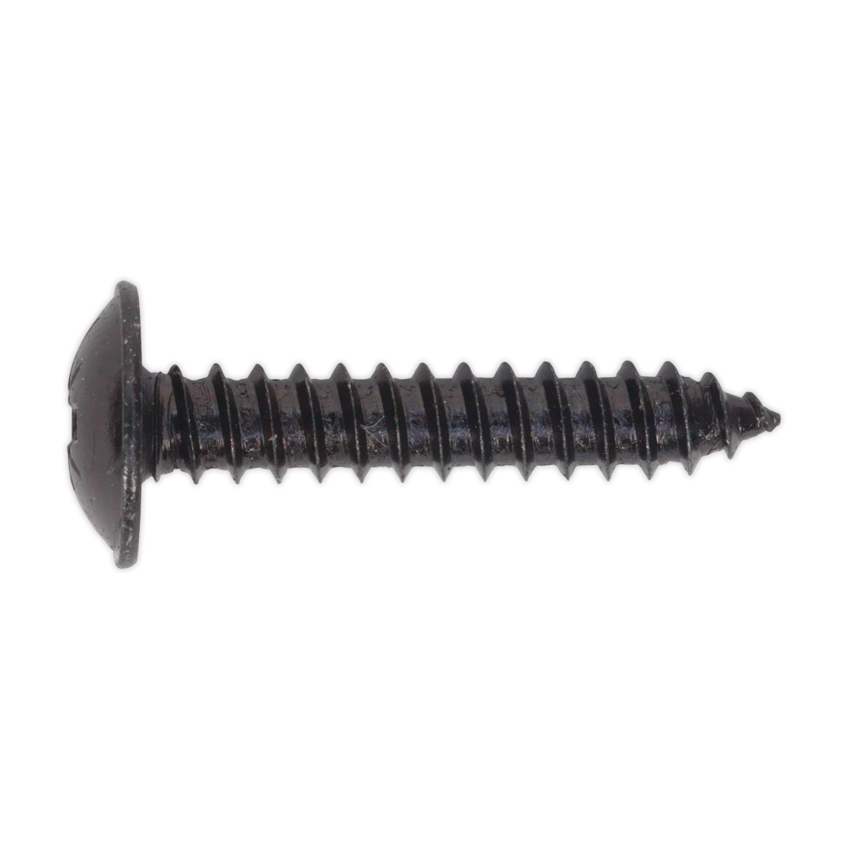 Sealey BST4825 Self Tapping Screw 4.8 x 25mm Flanged Head Black Pozi Pack of 100