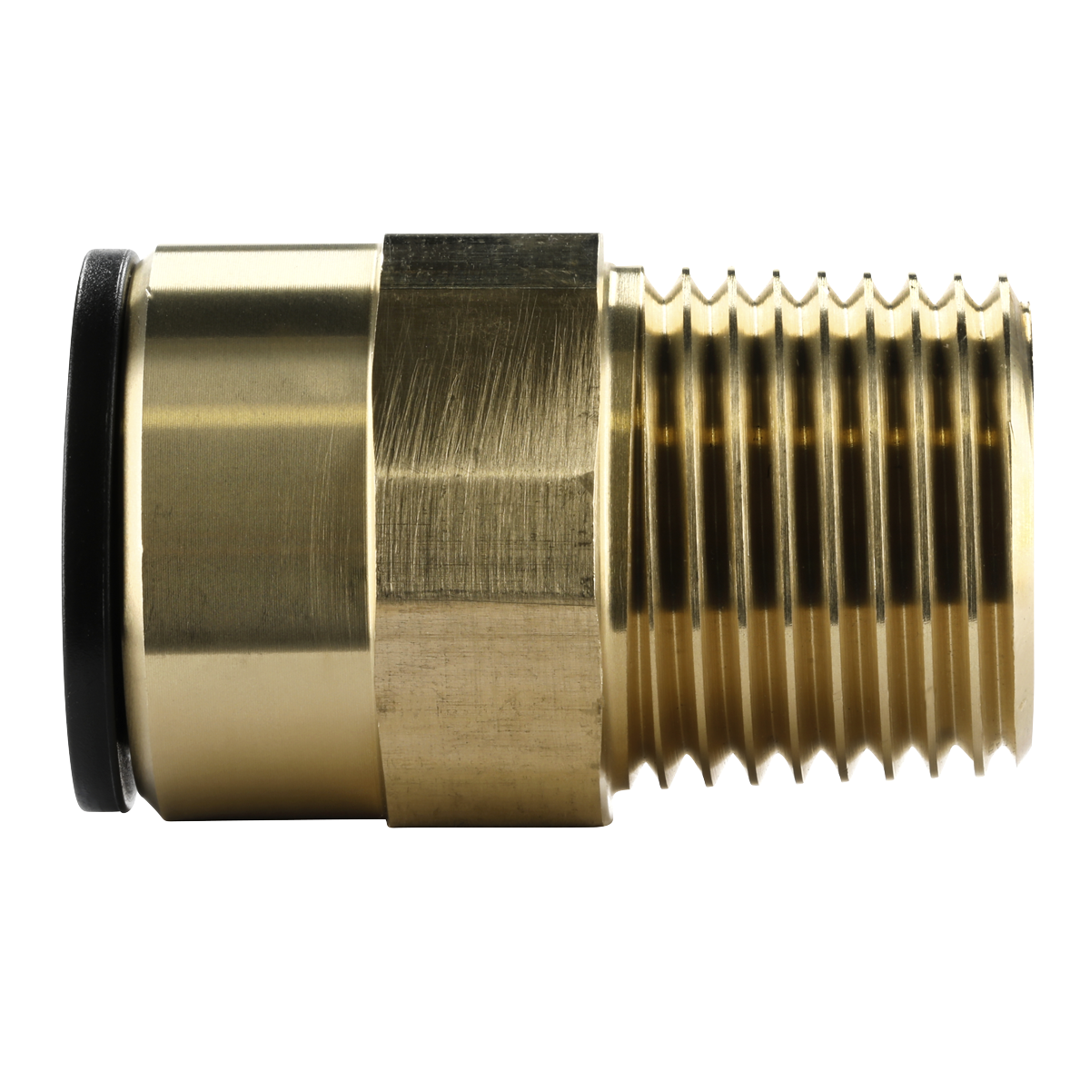 Sealey CAS15BSA Straight Adaptor 15mm x 1/2"BSPT Brass (John Guest Speedfit® - MM011504N)