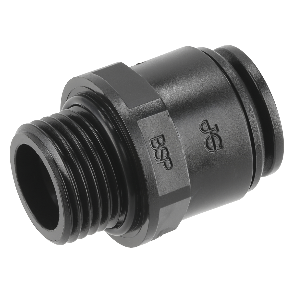 Sealey CAS15SA Straight Adaptor 15mm 1/2"BSP Pack of 2 (John Guest Speedfit® - PM011514E)