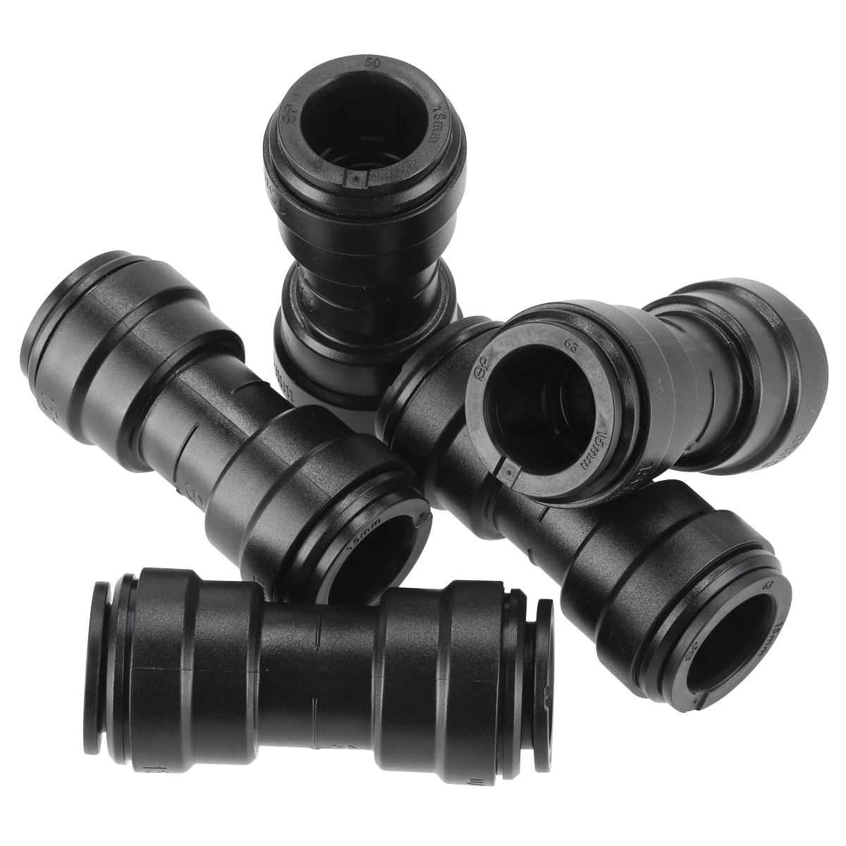 Sealey CAS15SC Straight Connector 15mm Pack of 5 (John Guest Speedfit® - PM0415E)