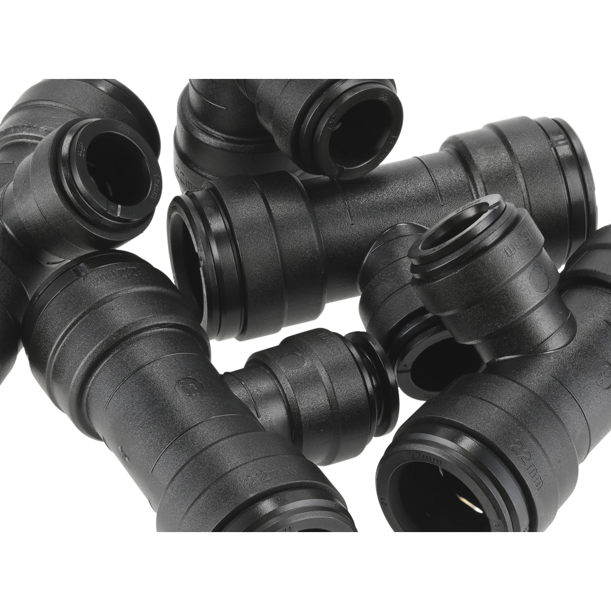 Sealey CAS2215T Reducing Tee 22-15mm Pack of 5 (John Guest Speedfit® - PM3022AE)