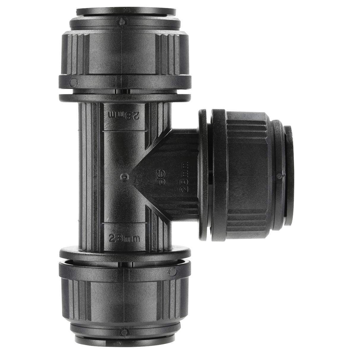 Sealey CAS28ET Equal Tee 28mm Pack of 5 (John Guest Speedfit® - PM0228E)