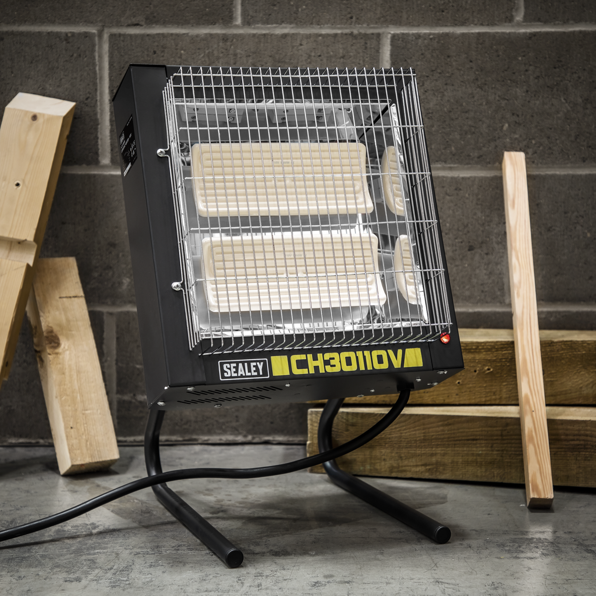 Sealey CH30110V Ceramic Heater 1.2/2.4kW 110V