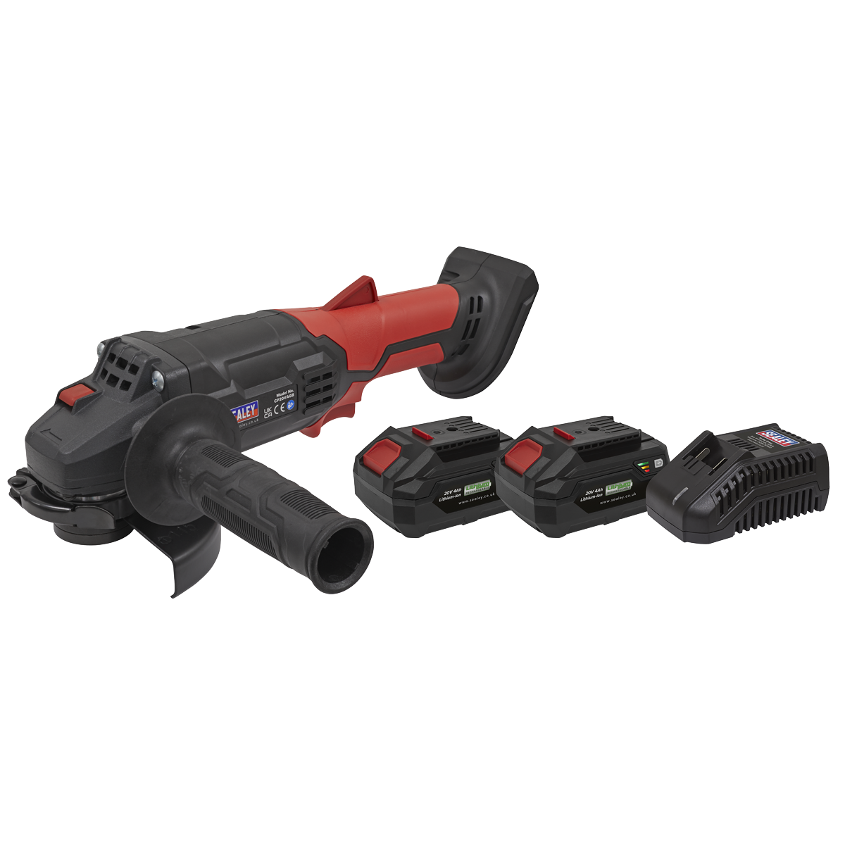 Sealey CP20VAGBKIT Cordless Angle Grinder Kit 115mm 20V - 2 Batteries