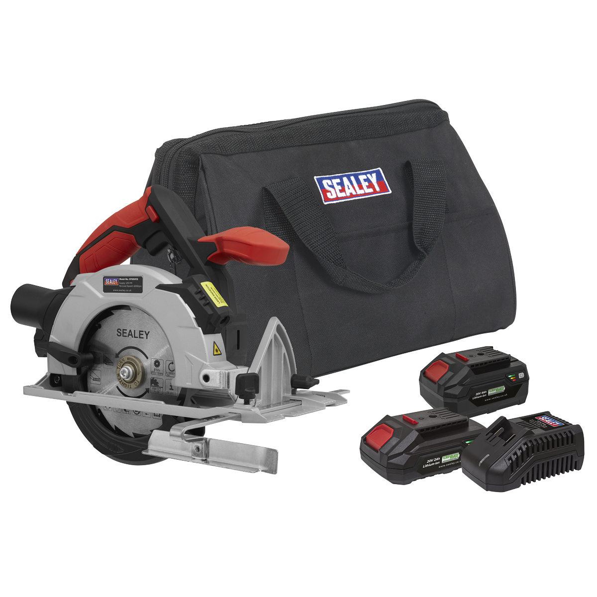Sealey CP20VCSKIT Circular Saw Kit 20V 150mm - 2 Batteries