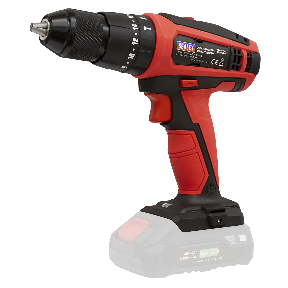 Sealey CP20VDDKIT1 Hammer Drill/Driver Kit 13mm 20V 2Ah Lithium-ion