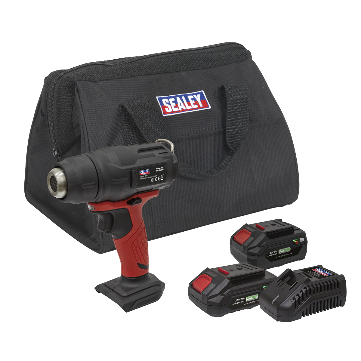 Sealey CP20VHGKIT2 Cordless Hot Air Gun Kit 20V - 2 Batteries
