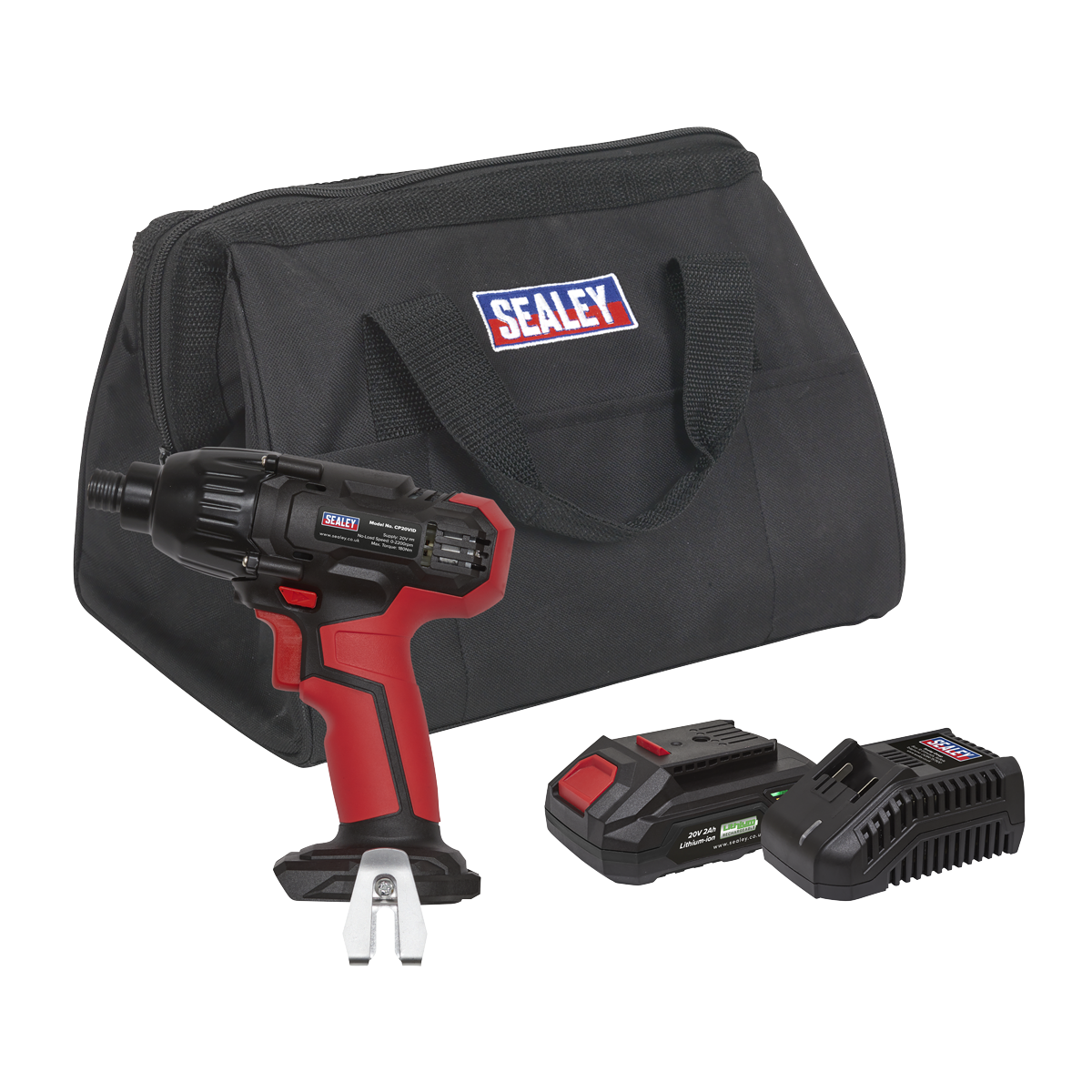 Sealey CP20VIDKIT1 Impact Driver Kit 1/4" Hex Drive 20V 2Ah