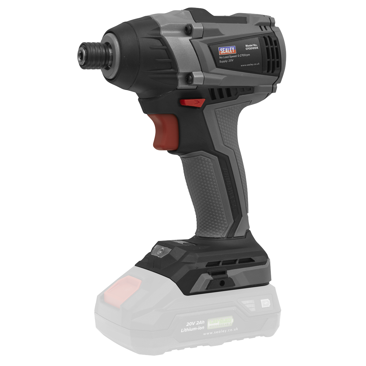 Sealey CP20VIDXKIT Brushless Impact Driver Kit 1/4"Hex 20V - 2 Batteries