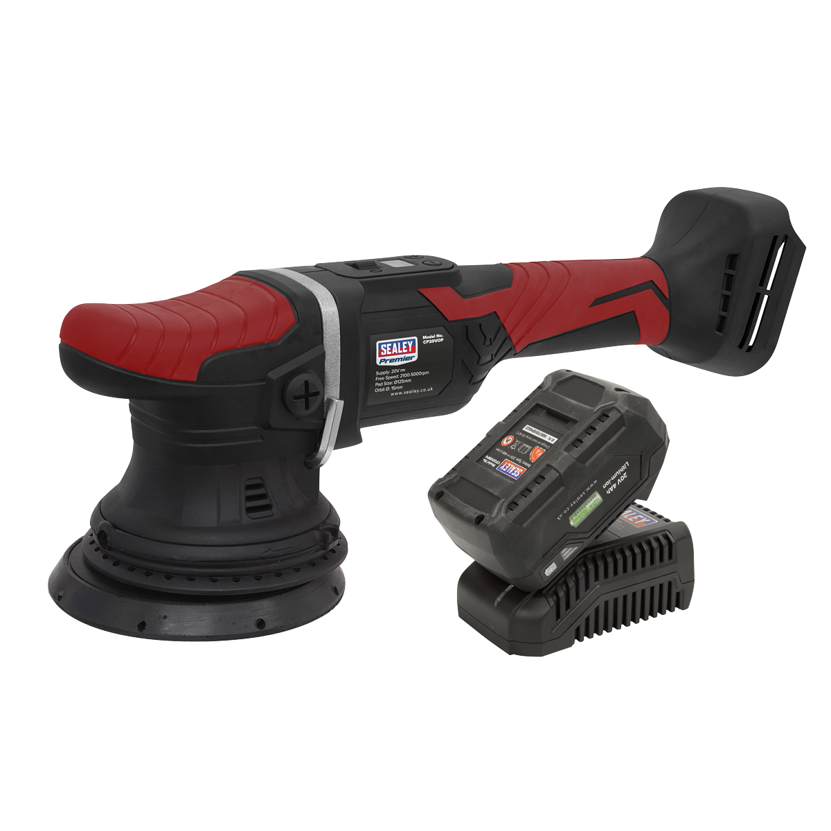 Sealey CP20VOPKIT Cordless Orbital Polisher Kit 20V 125mm